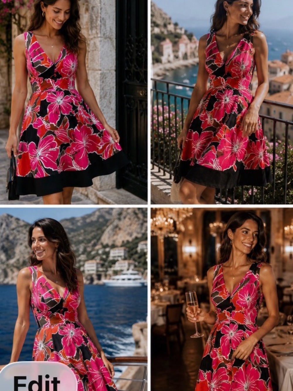 Jones Wear Floral Fit & Flare Sleeveless Dress Size 4 Pink Cocktail Dress